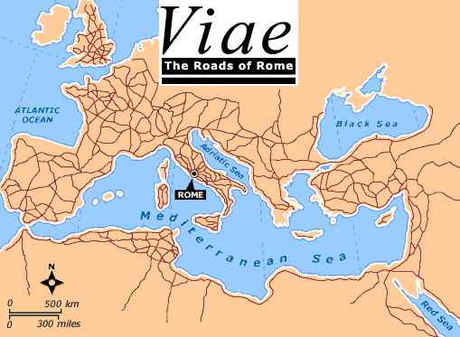 Ancient Roman Roads Map